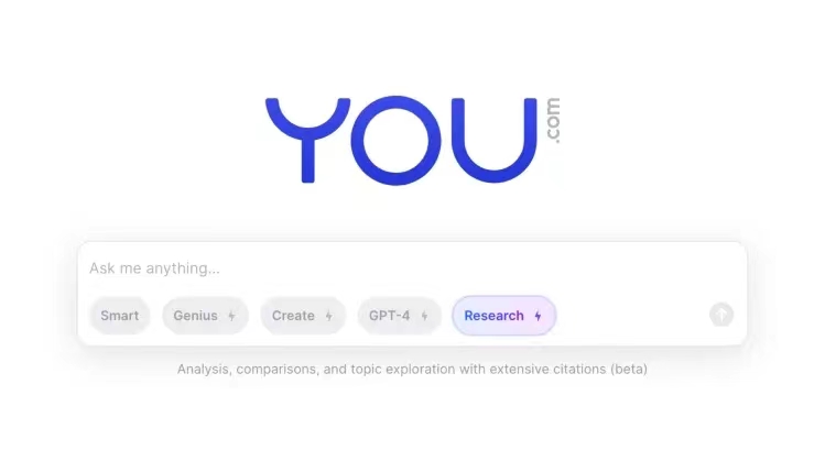 人工智能搜索引擎You.com发布新的AI模型，旨在提供准确、快速、可视化、对话式的搜索体验