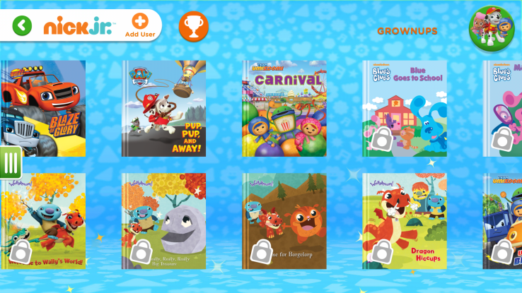 儿童电视网络Nickelodeon进入电子书市场，发布儿童阅读应用Nick Jr. Books
